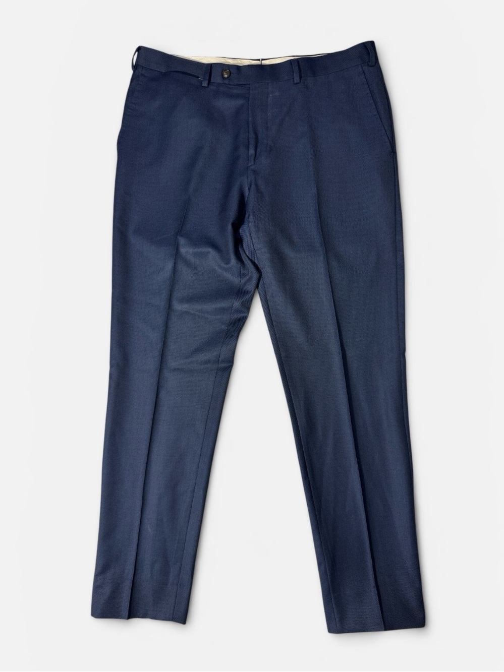 Suitsupply mens 36x32 blue micro pattern Vitale Canonico wool dress pants EUC